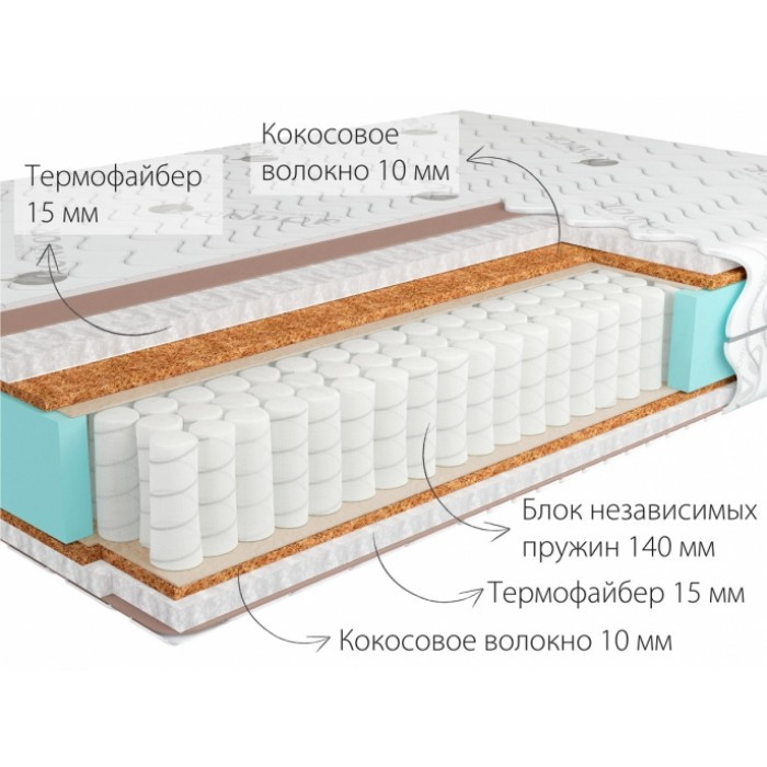 Матрас ортопедический Kondor Mister-3 Hard (80x190-200) Средне-жесткий 6H / Средне-жесткий 6H - фото 1 - id-p103988904