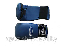 Перчатки (накладки) для каратэ Синие Vimpex Sport 1530 — Размер S, перчатки для карате, накладки для карате
