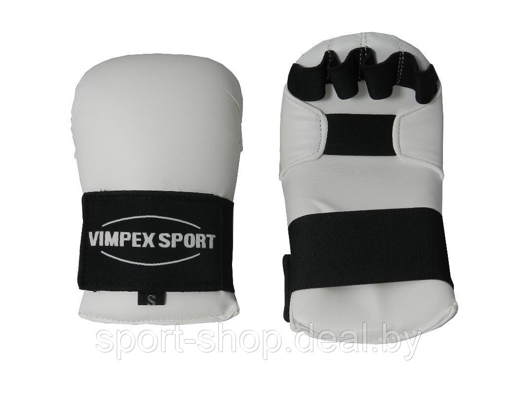 Перчатки (накладки) для каратэ Белые Vimpex Sport 1530 Размер L, перчатки для карате, накладки для карате - фото 1 - id-p103989690