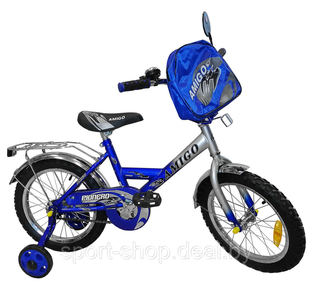 Велосипед детский Amigo Pionero 16" с багажником, велосипед, детский велосипед, велосипед для детей - фото 1 - id-p103990028