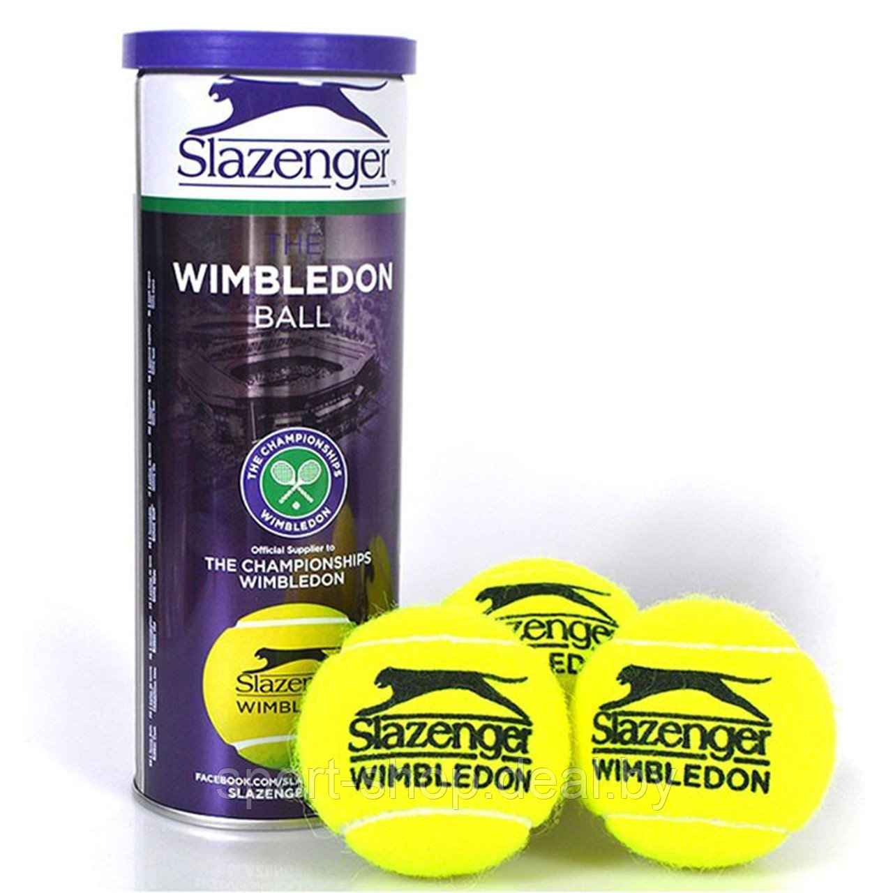 Мячи для большого тенниса DUNLOP Slazenger Wimbledon (622DN340918)  4 шт.,мячи для большой тенниса,теннис мячи