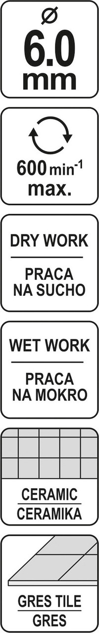 Сверло алназное по керамограниту 6мм"Yato" YT-60422 - фото 4 - id-p104001448