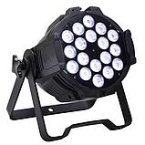 Прожектор светодиодный заливочный PAR64 LED-3001K 18х15W (5in1) Чёрный, PGWA 5in1 Multi-Color LED Lamp, фото 3