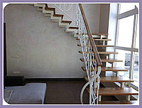 Каркасы лестниц на двойном косоуре модель 60
