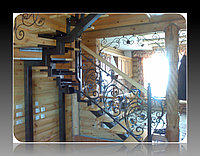 Лестницы на центральном косоуре модель 10