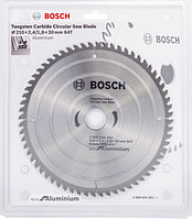 Пильный диск по алюминию 210х30 мм 64 зуб. ECO ALUMINIUM BOSCH (твердоспл. зуб) 2608644391 (оригинал)