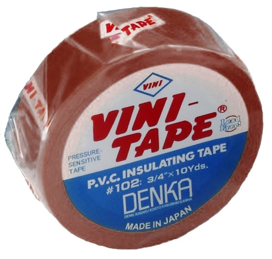 Изолента ПВХ коричневая 0,15мм х 19мм х 10м, VINI-TAPE #102 BR