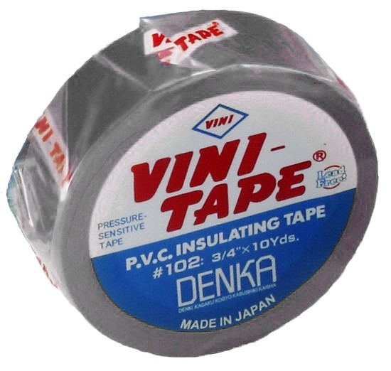 Изолента ПВХ серая 0,15мм х 19мм х 10м, VINI-TAPE #102 GR