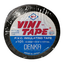 Изолента ПВХ чёрная 0,20мм х 19мм х 10м, VINI-TAPE #101 B