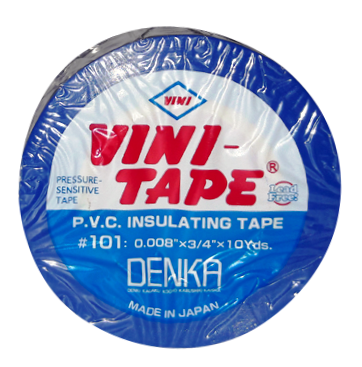 Изолента ПВХ синяя 0,20мм х 19мм х 10м, VINI-TAPE #101 BL