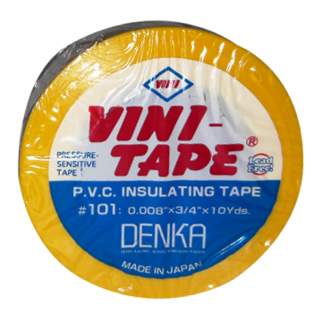 Изолента ПВХ жёлтая 0,20мм х 19мм х 10м, VINI-TAPE #101 Y