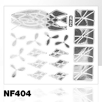 Металлизированная наклейка фигурная NF404 silver