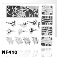 Металлизированная наклейка фигурная NF410 silver