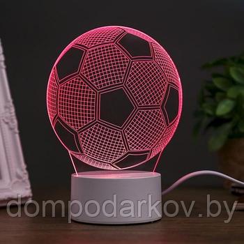 Светильник "Футбольный мяч" LED RGB от сети 10,5x13x20,5 см