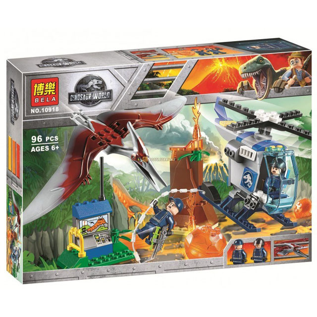 Конструктор Bela 10918 Dinosaur World Побег птеранодона (аналог Lego Juniors Jurassic world 10756) 96 деталей