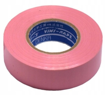 Изолента ПВХ розовая 0,13мм х 19мм х 20м, VINI-TAPE #234 PI