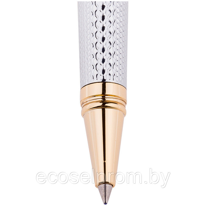 Набор Delucci "Celeste": ручка шарик. 1мм и ручка-роллер, 0,6мм, синие, корпус сер./зол.,подар.уп. - фото 3 - id-p104037954