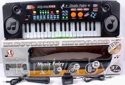 Детский синтезатор пианино MQ-803 USB, с микрофоном MP3 от сети - фото 1 - id-p104055317