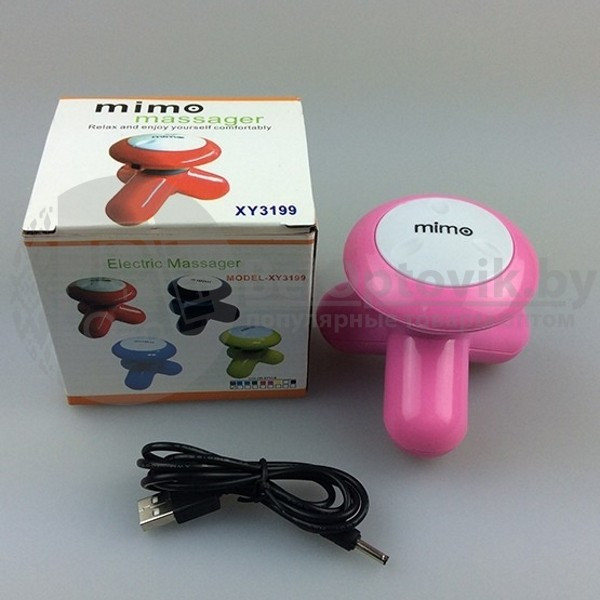 Ручной вибро массажёр для всех участков тела Mimo Massager XY3199 /работает от USB или батарейки (Мимо - фото 4 - id-p104082868