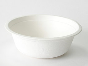 Тарелка для супа белая, 350мл, сахарный тростник (50шт)