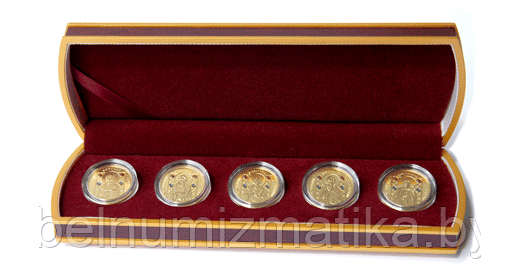 Православные святые, 50 рублей 2008 подарочный набор Золото