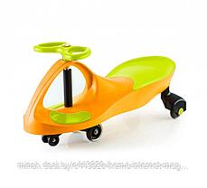 Машинка детская с полиуретановыми колесами 
салатово-оранжевая «БИБИКАР», фото 2