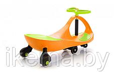 Машинка детская с полиуретановыми колесами 
салатово-оранжевая «БИБИКАР», фото 3
