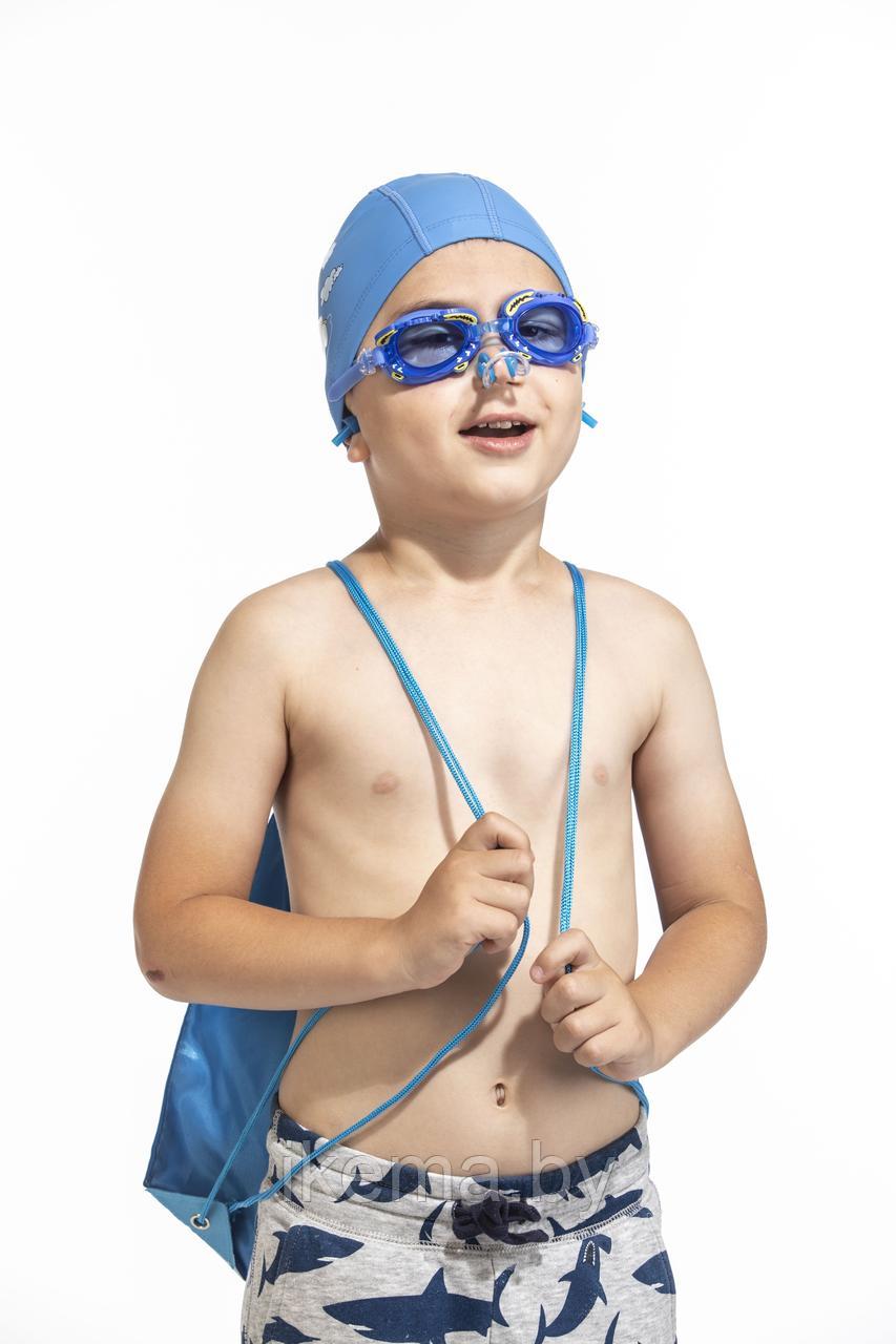 Детский набор для плавания: шапочка для плавания, очки, беруши, клипса для носа «ПОКОРИТЕЛЬ ГЛУБИН» - фото 3 - id-p104107411
