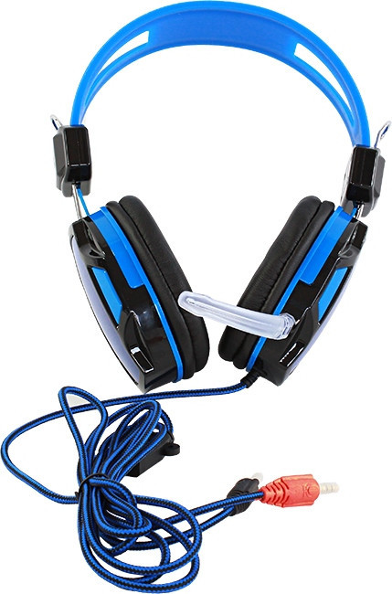 Игровые наушники с микрофоном,с усиленным кабелем SiPL Blue - фото 1 - id-p104106685