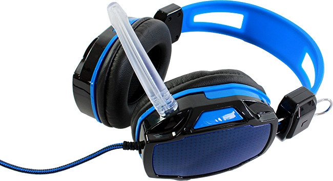 Игровые наушники с микрофоном,с усиленным кабелем SiPL Blue - фото 3 - id-p104106685