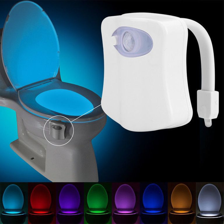 Цветная подсветка для унитаза LED с датчиком движения LIGHT BOWL - фото 2 - id-p104106864