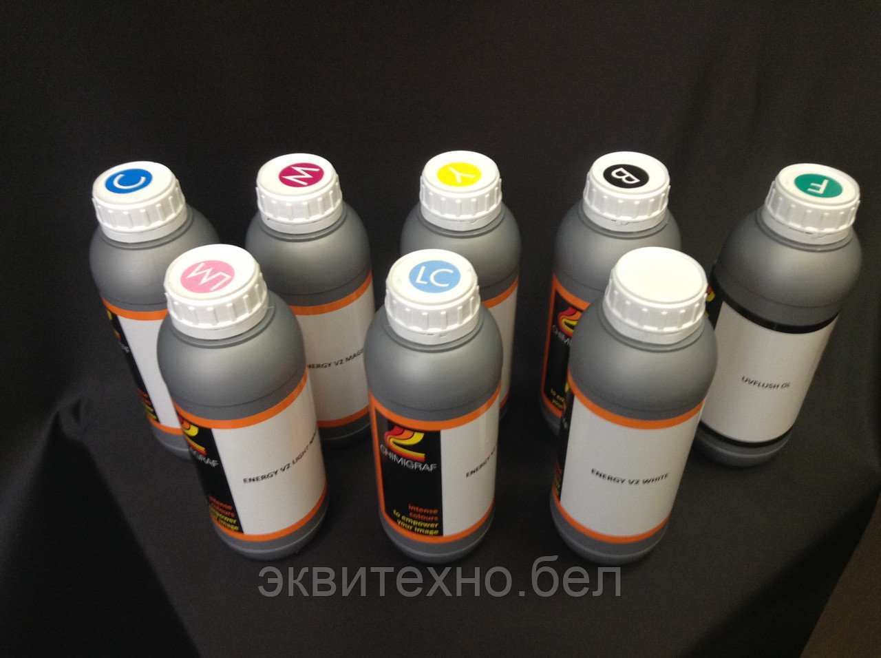 УФ (UV-LED) - чернила Chimigraf Energy v2/ Atomic OD /Atomic. (CMYK), 1л