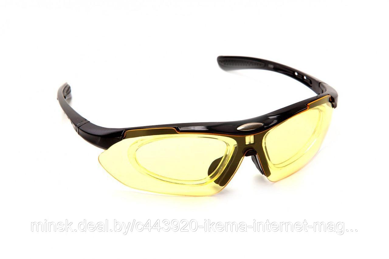 Очки спортивные солнцезащитные с 5 сменными линзами в чехле, красные - фото 7 - id-p104112827