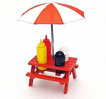 Набор для специй/соусов на подставке с зонтиком «Пикник»