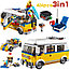 Конструктор Lepin Builerds 24044 Фургон сёрфингистов 3 в 1 (аналог Lego Creator 31079) 424 детали, фото 4