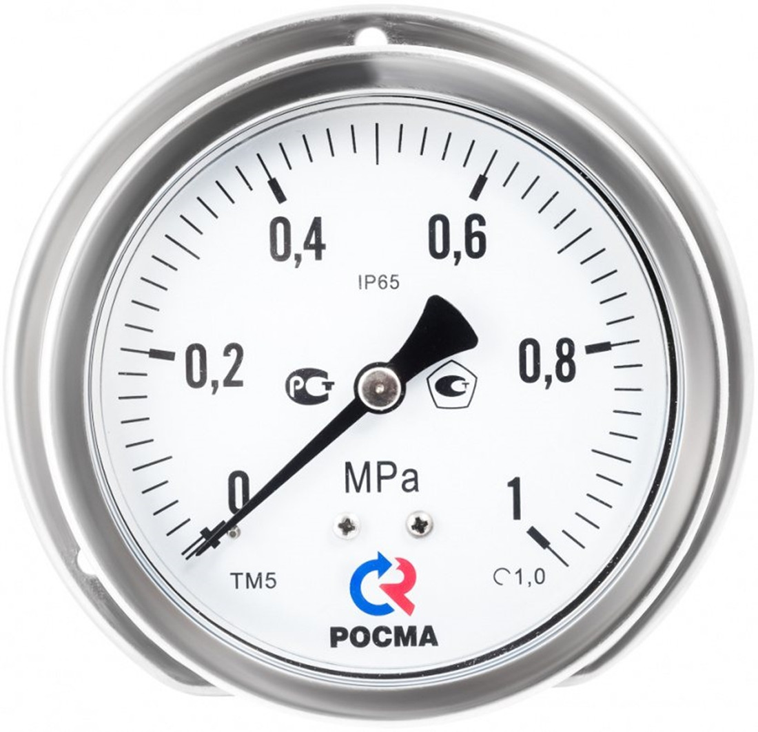 Манометр ТМ-521ТЭКП.00(0-1,6МРа)G1/2.1,0 резьба G1/2