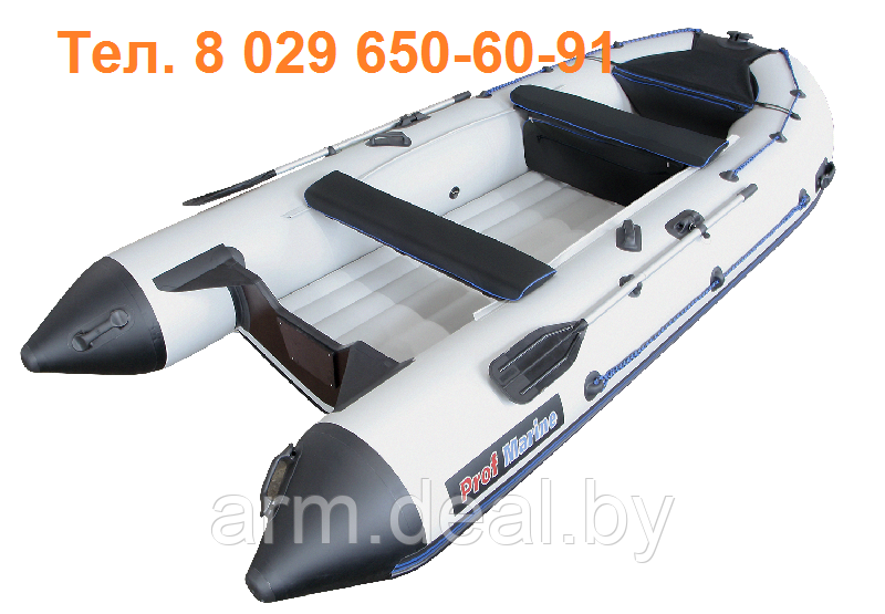 Лодка ПВХ ProfMarine 330 Air (киль, надувное дно) цвет серый - фото 3 - id-p104125682