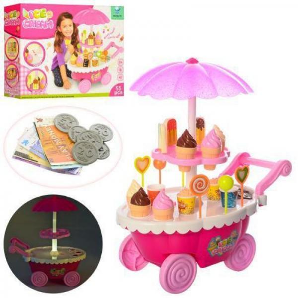 Игровой набор детский магазин сладостей на колесах, 55 деталей, арт. 66070 (38х20х34)