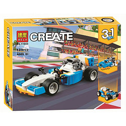 Конструктор Bela Create 11043 Экстремальные гонки 3 в 1 (аналог Lego Creator 31072) 109 деталей