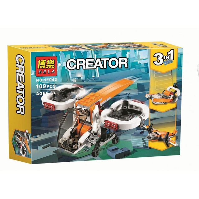 Конструктор Bela Create 11042 Дрон-разведчик 3 в 1 (аналог Lego Creator 31071) 109 деталей - фото 1 - id-p104142402