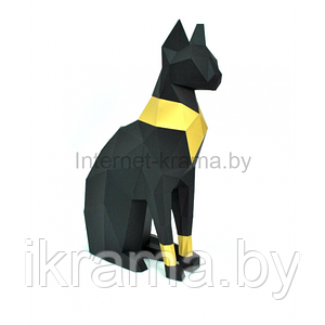 Сборная модель PAPERRAZ Кошка Бастет черная