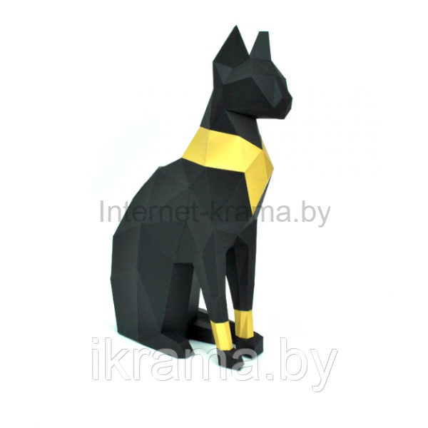 Сборная модель PAPERRAZ Кошка Бастет черная - фото 1 - id-p81332133