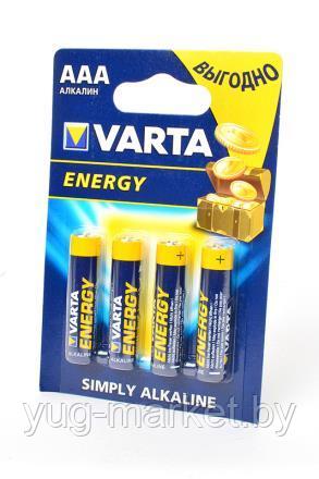 Батарейка алкалиновая VARTA ENERGY 4103 LR03 BL4 - фото 1 - id-p104184023
