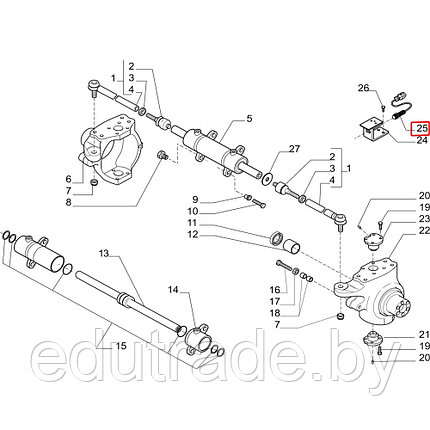 Датчик крабового хода CARRARO 358759 / 139107, фото 2