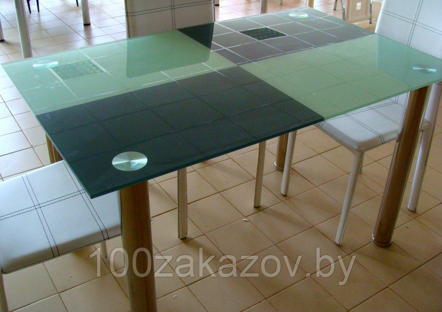 Стеклянный кухонный стол DT1034. - фото 1 - id-p5603719