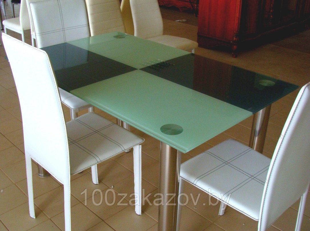 Стеклянный кухонный стол DT1034. - фото 2 - id-p5603719