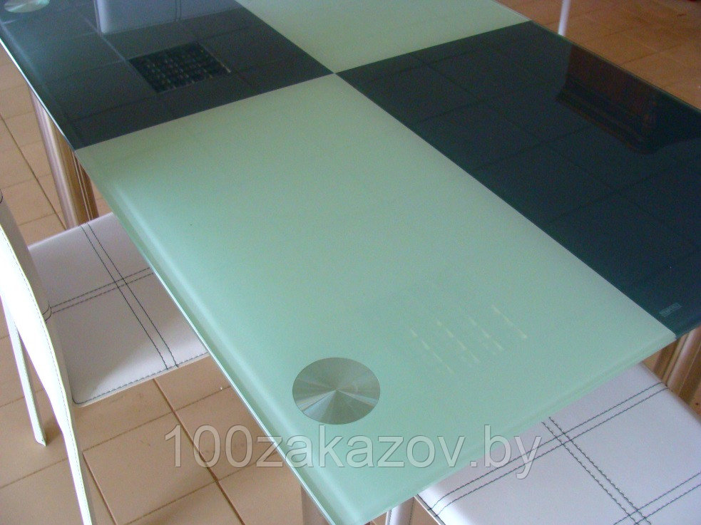 Стеклянный кухонный стол DT1034. - фото 3 - id-p5603719