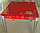 Стол кухонный раздвижной 60-69А красный. Стол трансформер стеклянный, фото 4