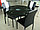 Стеклянный  раздвижной  стол 595*980 Кухонный стол трансформер 6069-2 Обеденный стол, фото 2