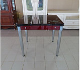 Стеклянный  кухонный стол.Раздвижной обеденный   стол трансформер 6069-3, фото 5